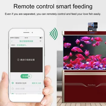 Akvariumo Žuvų Automatinis Tiektuvas WIFI Žuvų Maisto Dozatorius Smart Laiko Auto Žuvų Finansuojančiojo Mobilųjį Telefoną Nuotoliniu Žuvų Finansuojančiojo