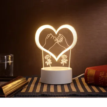 Aš MYLIU TAVE Saldus Meilužio Širdį Balionas 3D LED USB Lempa Romantiška Dekoratyvinis Spalvinga Naktį Šviesos Draugei, Dovana Motinos Diena