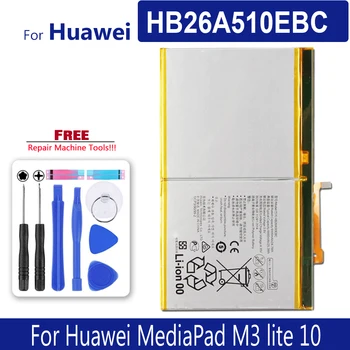 Naujos Baterijos HB26A510EBC Už Huawei MediaPad M3 lite 10 Media Mygtukai M3 lite10 Media Mygtukai M3lite10 Tablet