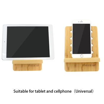 ICozzier Nuimamas Bambuko Reguliuojamas Originalus Tablet mobiliųjų Telefonų Stovėti Home Office Multi-kampas Nešiojamų Turėtojas