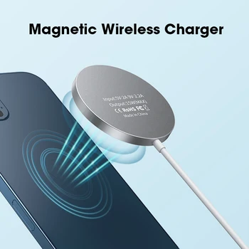 15W Qi Magsafing Belaidis Kroviklis Magnetinio Įkrovikliai iPhone 12 Pro Max Mini 11 Greito Įkrovimo Pagalvėlę Mac Saugiai Stovėti Kalno