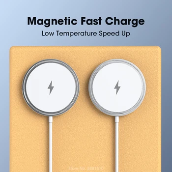 15W Qi Magsafing Belaidis Kroviklis Magnetinio Įkrovikliai iPhone 12 Pro Max Mini 11 Greito Įkrovimo Pagalvėlę Mac Saugiai Stovėti Kalno