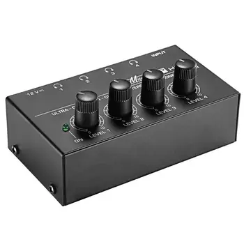 HA400 4 Kanalų Mini Audio Stereo Ausinių Stiprintuvas su Maitinimo Adapteris MUMS/UK/EU/AU Plug