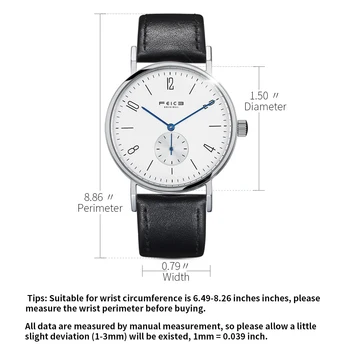 FEICE Unisex Laikrodis Bauhaus Žiūrėti Vyrų Automatinis Mechaninis laikrodis iš Nerūdijančio Plieno, atsparus Vandeniui Atsitiktinis Mados Žiūrėti FM201