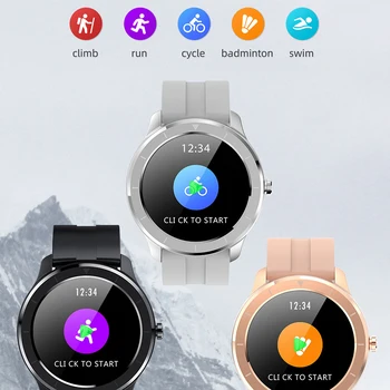Pilnas Touch Screen T6 Smart Žiūrėti 1.28 Colių Full Circle Širdies ritmo Monitorius IP68 Vandeniui Smart-Žiūrėti Suaugusiųjų Android