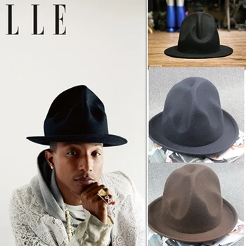 Nauja Mada Moterims, Vyrams vilnos Veltinio Kalnų Skrybėlę Pharrell Williams westwood Garsenybių Stilius Naujovė Buffalo skrybėlę