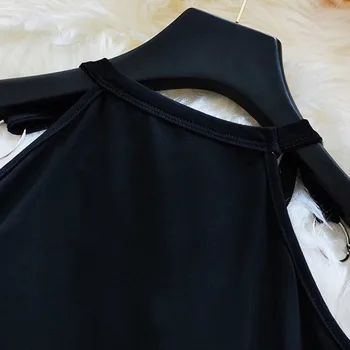 Kokybės apvalios kaklo stebėjimo ilgas-trumpas rankovėmis marškinėliai plisuotos klubo sijonas kostiumas moterų 2020 m. rudenį naujų