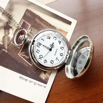Mada, Prabanga, Stiliumi, Vyrai ir Moterys, Kišeninio Laikrodžio Karoliai Kvarcas Nerūdijančio Plieno Kišenėje Žiūrėti Silver Mados Triušis Reloj Mujer