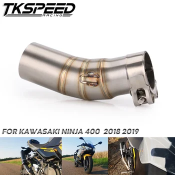 Motociklo Išmetamosios Viduryje 51mm Nuorodą Vamzdis Nerūdijančio Plieno Vamzdis Lenktynių Dviratį-Kawasaki Ninja 400 Z400 2018 2019 Metų