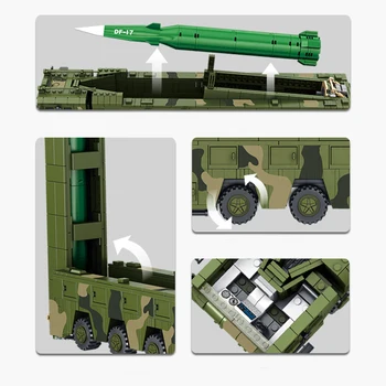 Plytos Dongfeng-17 Balistinių Raketų Karinės Serijos Modelis, Statyba Blokai, Žaislų, Vaikiškų Dovanų Berniukas 1164Pcs