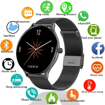 LIGE 2021 Naujas Pilnas Touch Screen Smart Watch Vyrų, Moterų Širdies ritmo Sporto Daugiafunkcį Sporto Smart Laikrodžiai Skirti 