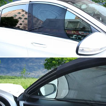 1 Pora Automobilio Priekinio/Galinio Šoninio Lango Saulės Skydelis Anti Uodai Akių Padengti skėtį nuo saulės šiluminės Izoliacijos Medžiaga Shield Vasaros UV Protector