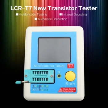 LCR-T7 Tranzistorius Testeris TFT Diodų Triode Talpa Matuoklis LCR ESR matuoklis PNP, NPN MOSFET IR Daugiafunkcį testeris