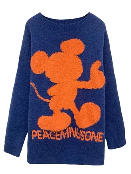 2020 m. Rudens Žiemos Ponios Megztinis Džemperis Moterims Išorinis Dėvėti Megzti Šiltas Megztinis Prarasti Tendencija Žakardo Mados Sustorėjimas