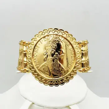 Karšto stiliaus Afrikos karoliukai vestuvių papuošalų rinkinys dubajaus aukso spalvos Nigerija klasikinis cirkonis Karoliai moterų Bangle Auskarus Žiedas