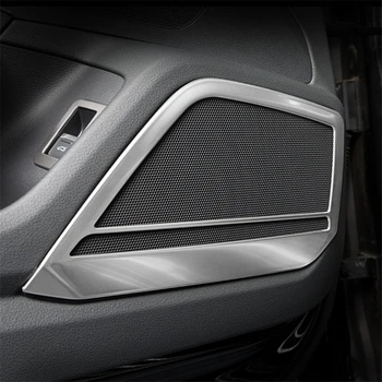 Nerūdijančio Plieno Oro Kondicionierius Angos Dangtelį, Apdaila Audi A6 C8 2019 Sidabro Automobilių Durų Garso Garsiakalbio Rėmas Apdailos Lipdukai