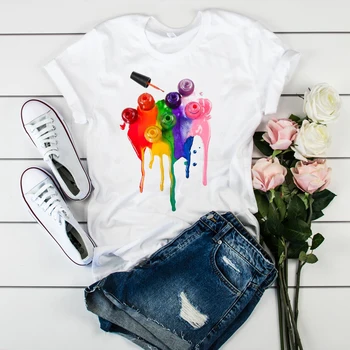 Moterų Kūrybos Mielas Akvarelė 3D Atsitiktinis Trumpas Rankovės Tees Viršūnes Grafinis Moterų, Merginų, Moterų Lady T-Shirt Marškinėliai T-shirts