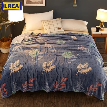 LREA Aukštos kokybės mesti koralų плед vilnos antklodę ant lovos, minkštas žiemą už sofos šiltas lovatiesė 4 dydžių