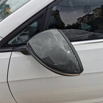 Universalus veidrodžio dangtelis VW Golf 7 7.5 R-Line GTI anglies pluošto dekoratyvinis atrodo, ABS galinio vaizdo veidrodis apima kepurės