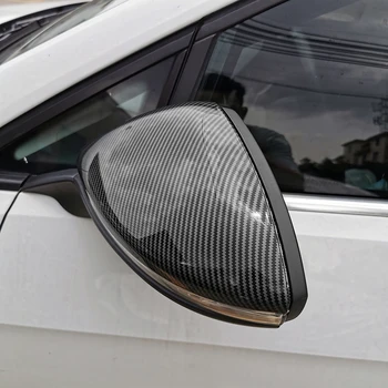 Universalus veidrodžio dangtelis VW Golf 7 7.5 R-Line GTI anglies pluošto dekoratyvinis atrodo, ABS galinio vaizdo veidrodis apima kepurės