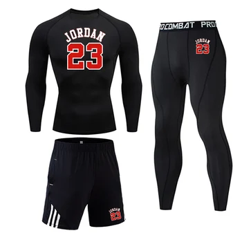 3pcs/set Naujas Jordan 23 Mens Sportiniai Kostiumai Sporto Kostiumus bėgiojimui Sportwear Išsamią krepšinio mokymo kostiumas Vyrai Veikia Rinkinys