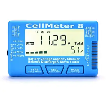 RC CellMeter-8 Skaitmeniniai Baterijos Talpa Tikrintuvas LiPo Gyvenimo Li-ion Nicd NiMH Baterijos Įtampos Testeris Tikrinimas CellMeter 8
