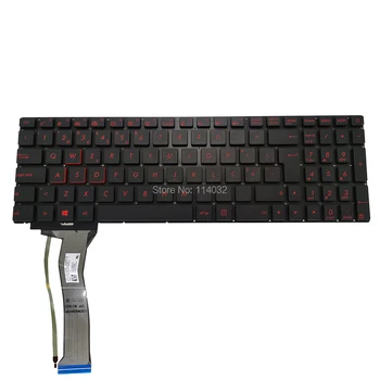 Pakeisti klaviatūras G551 apšvietimu ir klaviatūros ASUS ROG N551 UK PO portugalijos juoda raudona klavišus 0KN0 RZ1UK11 0KNB0 662GPO00 naujas