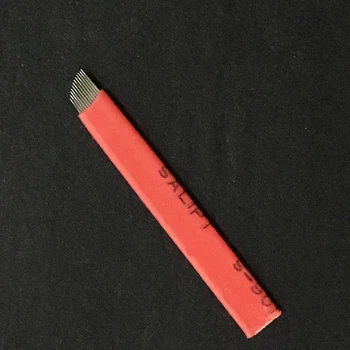 200 VNT Microblading Ašmenys 12 Flex 0.18 mm Tatuiruotė Adatos permanentinis Makiažas Antakių Siuvinėjimo Blade Tatuiruotė Tobori Vadovas Pen