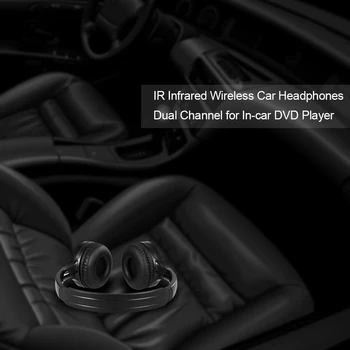 Aukštos kokybės Infraraudonųjų spindulių Belaidės ausinės Automobilių Ausinės Stereo laisvų Rankų įranga, Dual Channel Laidinio Ausinės, skirtos automobilių DVD Grotuvas