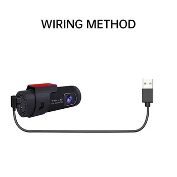 Mini Automobilių DVR Naktinio Matymo Brūkšnys Fotoaparatas USB 360° Smart WIFI, Automobilių Brūkšnys Cam Automobilių Diktofonas