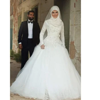 Arabų Moterys, Vakaro Suknelės, Kuriems Atgal Duobute Sparkle Nėriniai Ilgomis Rankovėmis Musulmonų Chalatai Oficialų Suknelė, Vestuvės Grindų Ilgis