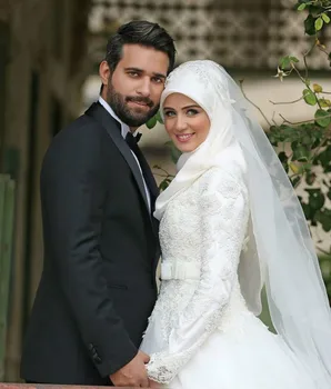Arabų Moterys, Vakaro Suknelės, Kuriems Atgal Duobute Sparkle Nėriniai Ilgomis Rankovėmis Musulmonų Chalatai Oficialų Suknelė, Vestuvės Grindų Ilgis