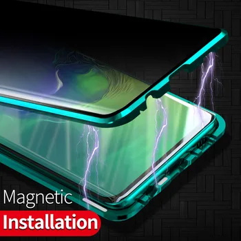 Magnetinio Adsorbcijos Metalo Case For Samsung Galaxy S20 S8 S9 S10 Plus Pastaba 10 9 8 Pastaba 10plus Magnetas Padengti Visą Apsauginis Dangtelis
