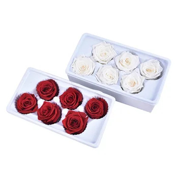 6PCS/BOX 5-6cm Konservuotos Gėlės Rožės Gėlių Nemirtingas Rose Valentino Dienos Dovana Amžinasis Gyvenimas Gėlių Dovanų Didmeninės