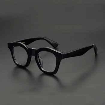 Derliaus Vyrams Aikštėje Acetatas Akinių Rėmeliai Moterų, Prabangos Prekės Trumparegystė Recepto Optinis Eyeglasse Rėmas Didelis Langas Akiniai