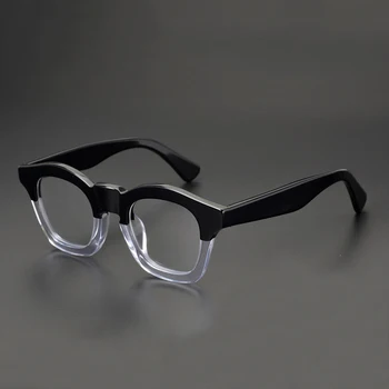 Derliaus Vyrams Aikštėje Acetatas Akinių Rėmeliai Moterų, Prabangos Prekės Trumparegystė Recepto Optinis Eyeglasse Rėmas Didelis Langas Akiniai