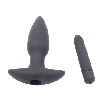 10 Greičio Vibratorius Anal Plug Sekso žaisliukai Vyrams/ Moterims, Juoda Medicininio Silikono Butt Plug Sekso Produktai Suaugusiems