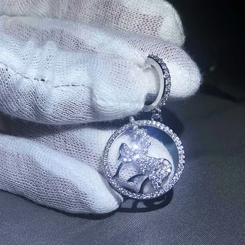 Prabangus Nekilnojamojo 925 Sterlingas sidabro Tabaluoti auskarai moterims AAAAA Cz Žavesio Šalis vestuvių Lašas Auskarai Bauda Papuošalai Geriausia Dovana