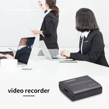 Nešiojamas HD USB 2.0/3.0 4K Video Capture Card 1080P Fotografavimo Kortelės Įrašymo Langelį Live Transliacijos Ekranas Diktofonas