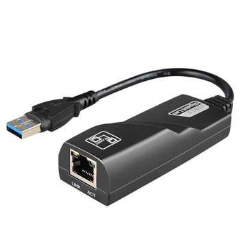 USB Ethernet Adapter Tinklo plokštė USB 3.0 RJ45 Gigabit Lan Interneto Kompiuterių KOMPIUTERIO, Nešiojamojo kompiuterio Usb Ethernet