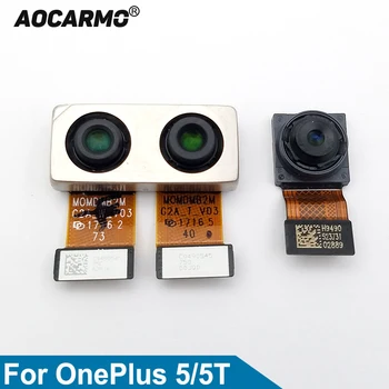 Aocarmo Priekio Kamera + Galinio vaizdo Kamera Dual Galinio vaizdo Kamera Modulis Didelį Fotoaparatą, Flex Kabelis Oneplus 5 A5000 5T A5010 1+5/5T