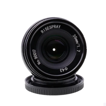 RISESPRAY 35mm f/1.7 APS-C didelę diafragmą Objektyvas NEX FX M4/3 NIKON1 EOSM Mirroless Fotoaparatas