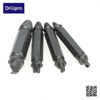 Drillpro 4Pcs Pažeistų Varžtų Ištraukimo Grąžtas Extractor Gręžimo Nustatyti Skaldytų Greičiu Iš Varžtas Ištraukėjas, Varžtų Stud Šalinimo Įrankis
