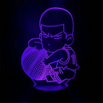 Lampa Slam Dunk Pav Hanamichi Sakuragi Anime Lempos Apdailos Namų Stalo Žibintai 3D Naktį Šviesa 7 Spalva Keičiasi Vaikai Dovanų Lėlės