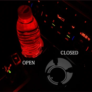 2vnt RGB USB Automobilių Logotipą, LED Puodelio Laikiklis Kilimėlis Spalvingas Šviesos Honda Civic Sutarimu 9 10 Įkvėpti Miesto CR-V Vezel Stepwgn Pilotas Legenda