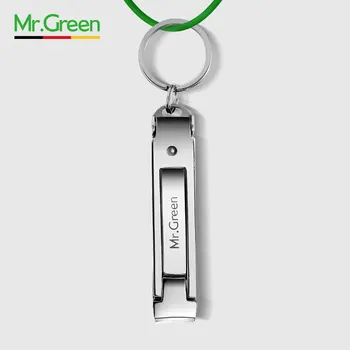Mr. green Nekilnojamojo Nauja Ultra-plonas, Sulankstomas Rankų Kojų Nagų Clipper Pjovimo Žoliapjovės Nerūdijančio Keychain Didmeninės prekybos Aukštos Kokybės