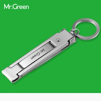 Mr. green Nekilnojamojo Nauja Ultra-plonas, Sulankstomas Rankų Kojų Nagų Clipper Pjovimo Žoliapjovės Nerūdijančio Keychain Didmeninės prekybos Aukštos Kokybės