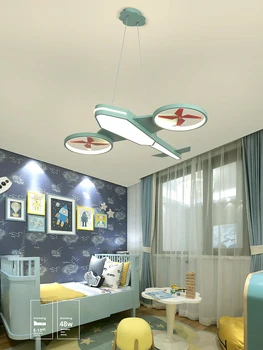 Vaikų lempos miegamojo lempa led lubų šviestuvas kūrybos orlaivių vaikų kambario lempos minimalistinio berniukų ir mergaičių animacinių lempos