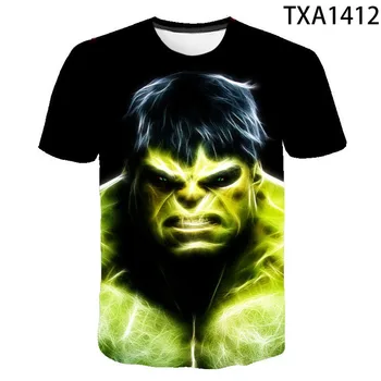 Hulk 2020 Naujas Vasaros 3D T Marškinėliai Atsitiktinis Streetwear Berniukas Mergaitė Vaikai Mados Vyrams, Moterims, Vaikams Atspausdintas T-shirt Kietas Viršūnes Tee