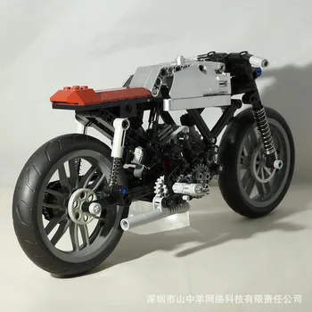 BuildMOC Mechaninė Technologija, Motociklas Ducati 900 Kavos Rider Lokomotyvų Suderinamas su Lego Blokai lego rinkiniai